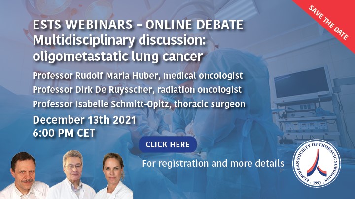 ESTS Multidisciplinary webinar: Oligometastatic non-small cell lung cancer - preview image