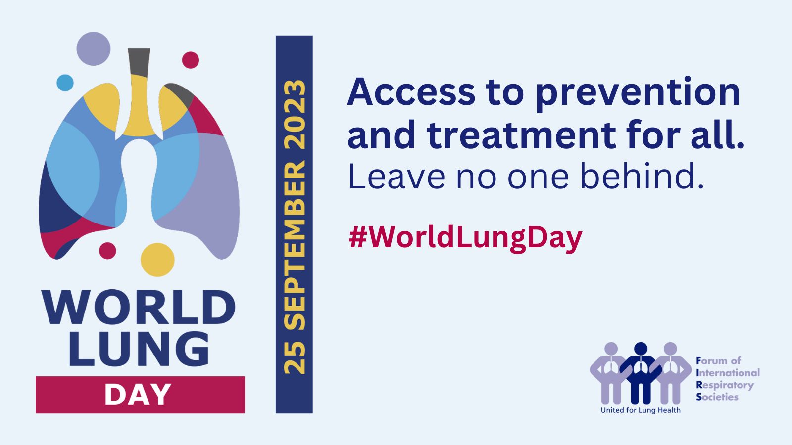 Leave No One Behind: The Forum of International Respiratory Societies calls for equitable access to prevention and treatment on World Lung Day 2023 - preview image